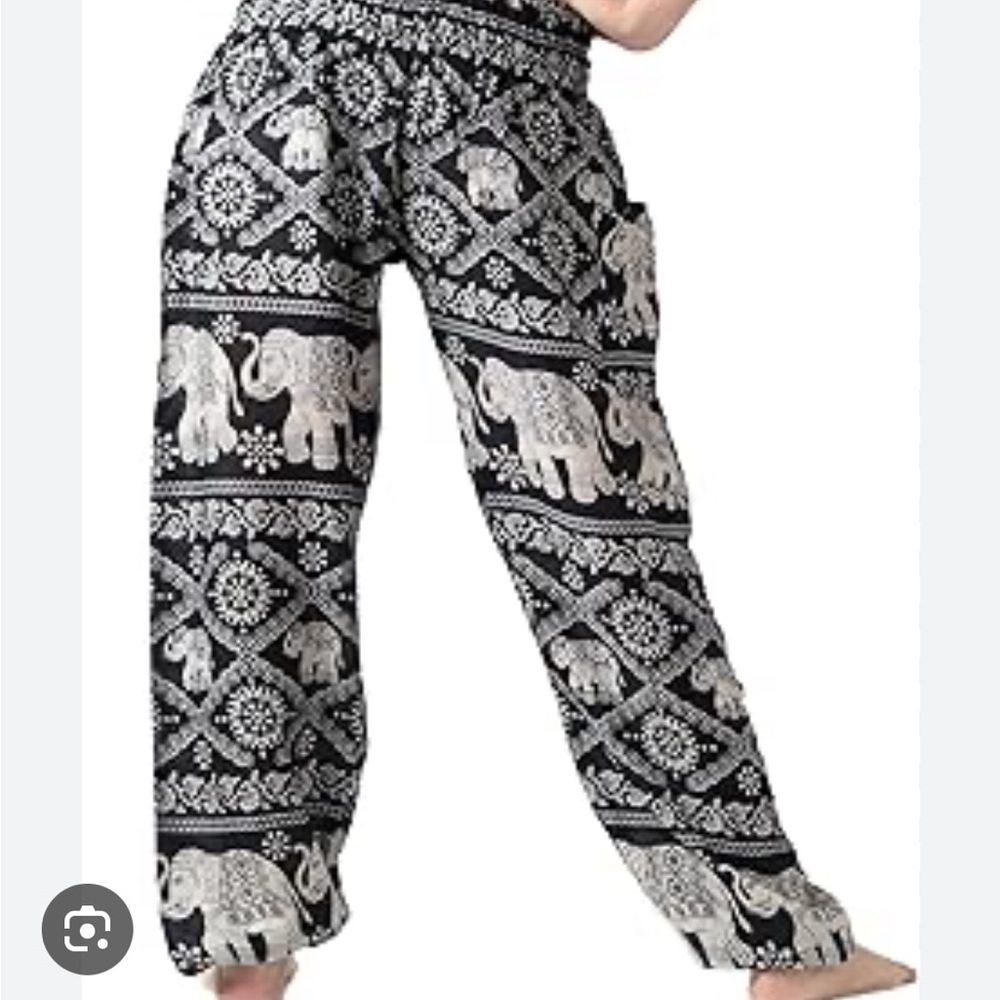 Elephant Print Bohemian Pants 100% Rayon